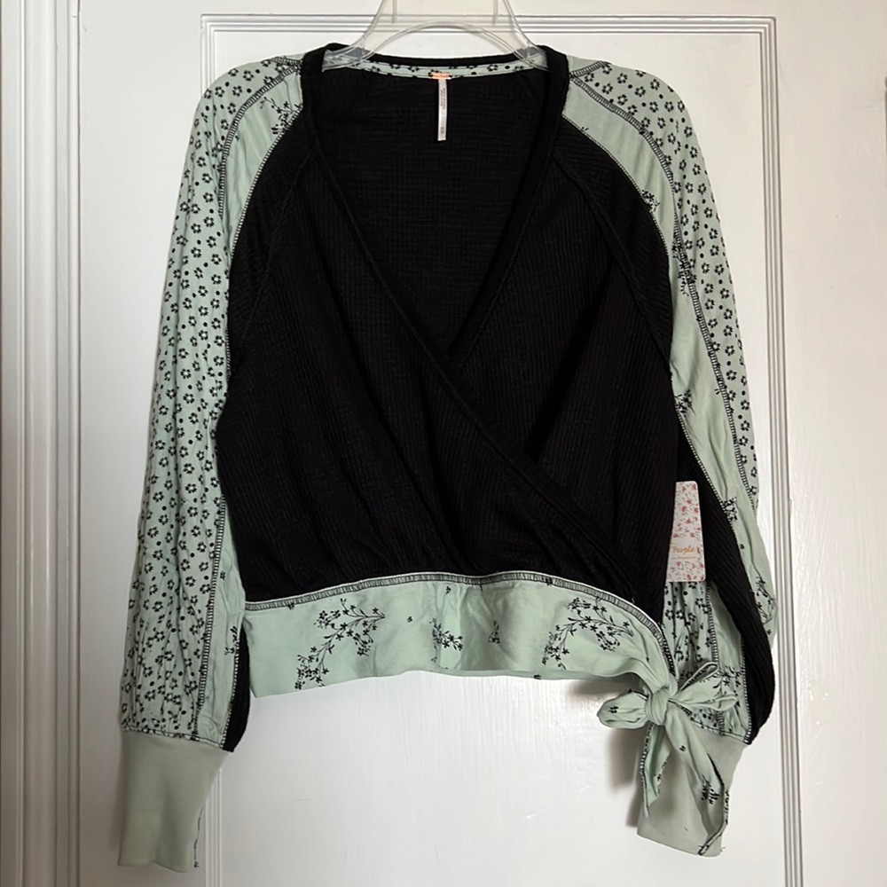 Free People Auxton Wrap Sweater Knit Top